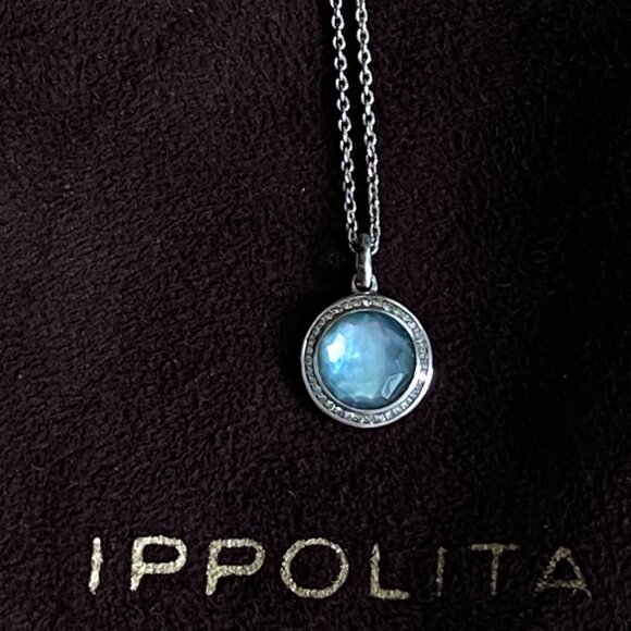 IPPOLITA Mini Pendant Necklace 925 Silver With Diamonds - Picture 1 of 6